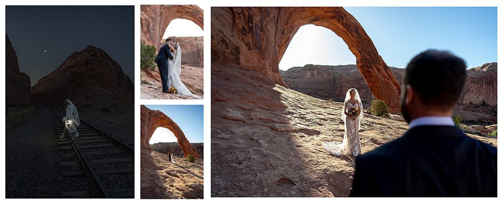 A couple getting married at BLM Land in Moab Utah