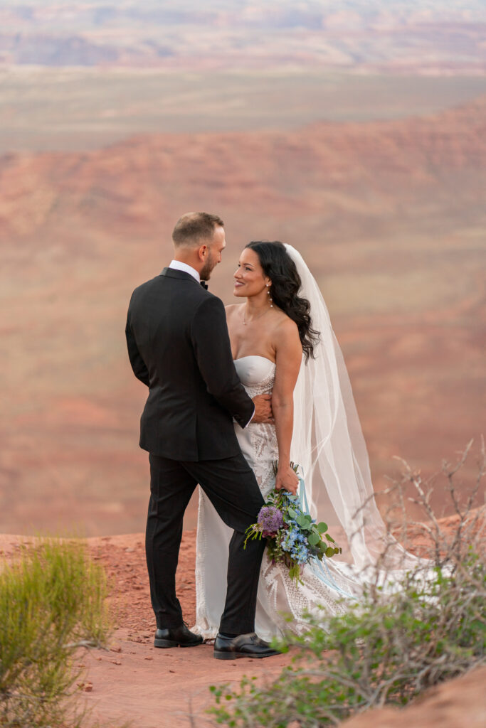Wedding portraits of a couple eloping in Moab Utah